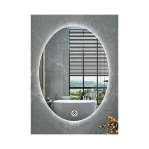 100x60cm Elips Dekoratif Banyo Aynası Ledli