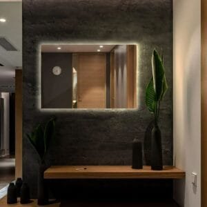 95x65 cm Gün Işığı Led Dekoratif Banyo Aynası