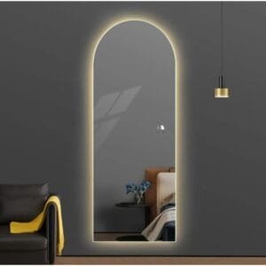 95x45cm Sarı Led Işıklı Salon Duvar Aynası Boy Duvar Aynası Ledli Boy Aynası