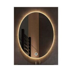 105x65cm Elips Dekoratif Banyo Duvar Aynası Ledli Banyo Duvar Aynası Salon Duvar Aynası