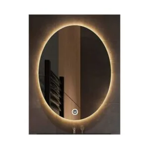 105x65cm Elips Dekoratif Banyo Duvar Aynası Ledli Banyo Duvar Aynası Salon Duvar Aynası