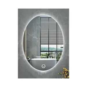 105x65cm Elips Dekoratif Banyo Duvar Aynası Ledli Banyo Duvar Aynası Salon Duvar Aynası