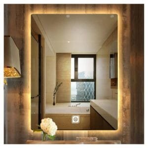65x45Cm Dekoratif Banyo Aynası Günışığı Led Işıklı Dokunmatikli