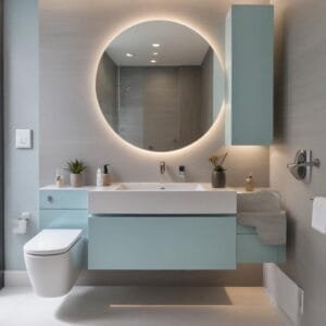 Yuvarlak Beyaz Led Aydınlatmalı Banyo Aynası, Tuvalet Aynası, Led'li Banyo Aynası, Makyaj Aynası