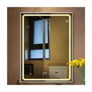 85x50cm Diktörgen Dekoratif Banyo Duvar Aynası Ledli Banyo Duvar Aynası Salon Duvar Aynası