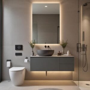 Gün ışığı Led Aydınlatmalı Dikdörtgen Banyo Aynası, Led Işıklı Lavabo Aynası, Tuvalet Aynası