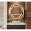 60 Çap Led'li Kumlamali Lavabo & Banyo Aynasi