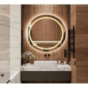 60 Çap Led'li Kumlamali Lavabo & Banyo Aynasi