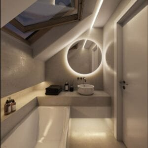 65 cm Gün Işığı Led Dekoratif Banyo Aynası