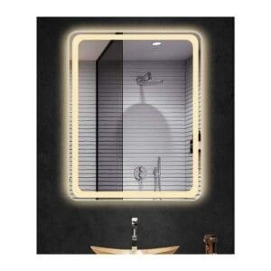 75x45Cm Diktörgen Dekoratif Banyo Duvar Aynası Günışığı Ledli Banyo Duvar Aynası Salon Duvar Aynası