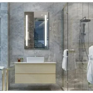 - 80x60 Banyo Duvar Aynası Beyaz Işık Dekorasyon Aynası