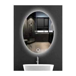 90x60cm Elips Dekoratif Banyo Duvar Aynası Ledli Banyo Duvar Aynası Salon Duvar Aynası